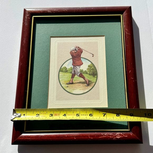 Vintage Italian Laura Rigo Golf Print 1994 - Framed - Picture 5 of 5